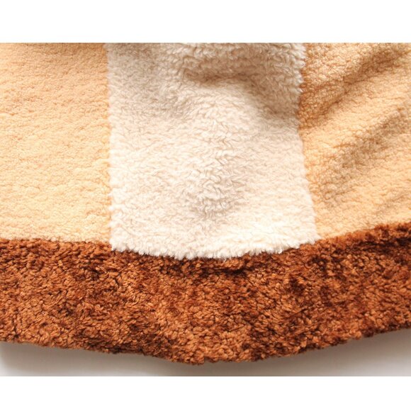 A.L.C. Stefan Faux Fur Shearling Patchwork Coat / XS / Brown Multi Teddy Sherpa - Picture 10 of 11